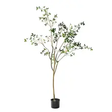 ツバキ 大型植物 装飾用鉢植え 室内 リビング 偽の観葉植物 インテリア