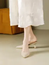 夏用 脱ぎ履き簡単なタンカラーのフラットサンダル【極上の柔らかさ・先細デザイン・女性用】