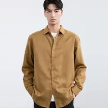 男性用無地長袖シャツ【春秋用・カジュアル・フィット】
