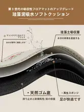 マット キッチン フローラルウッドパターン 珪藻土 吸水 防滑