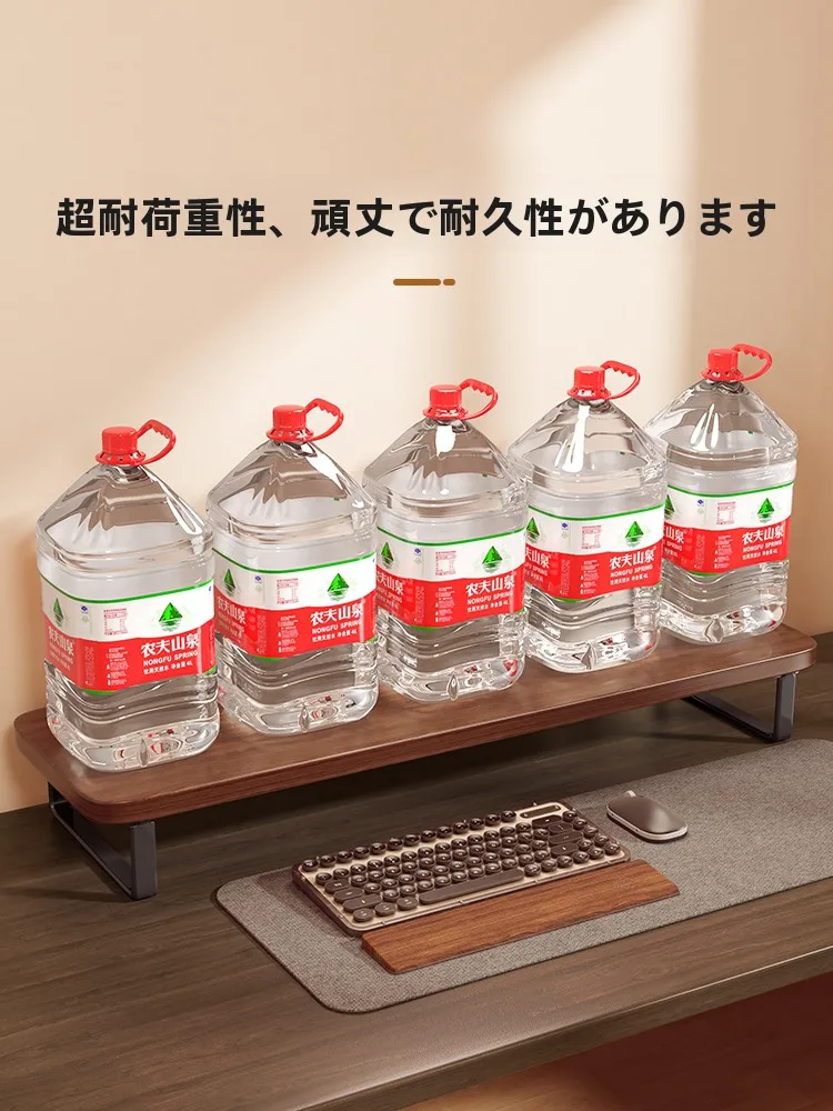木製モニター台：デスクトップ収納に最適な省スペースノートパソコンスタンド