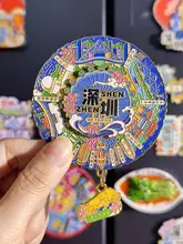 3Dデザインの冷蔵庫用マグネット【個性的な記念品・金属製・文創】