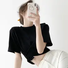 デザイン性に優れたフレンチスタイルの黒色Tシャツ【暗めのボタン・リバーシブル】