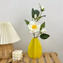 花瓶 偽の花 リビング装飾 陶器 創造的芸術