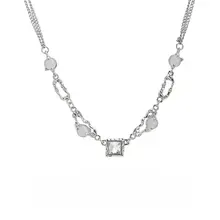 バロックパールと白色ジルコニアのネックレス【女性用・高級感・デコレーション】