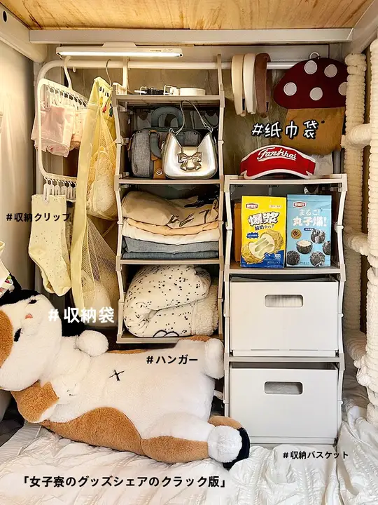 寮 ベッド ワードローブ 大学生の衣類収納アーティファクト