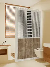 侘寂風の高級バスカーテン【湿気分離・スタイリッシュデザイン】