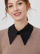 女性用 フェイクカラー【シャツ風・尖った襟・毛衣やスウェットに最適】