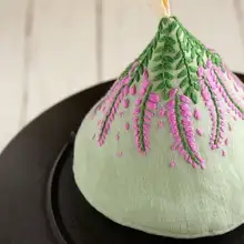 北欧風 手刺繍キッチン鍋カバー【三角型・防熱・厚手布製】