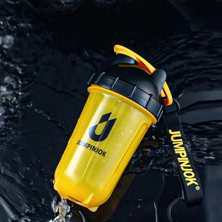 耐熱性プロテインシェイカー【男女兼用・目盛り付き・フィットネス用】