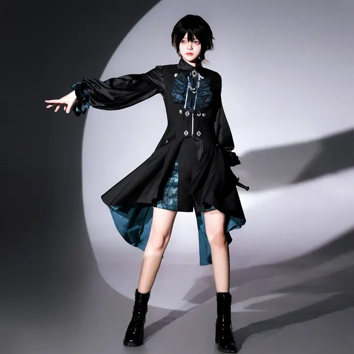 デザイナーのギフト オリジナルロリータ風プリンスドレス＆ショートパンツ（セットアップ対応）