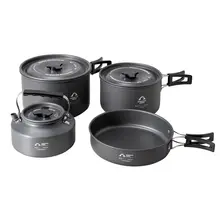 アウトドアキャンプ用折りたたみ鍋セット【携帯用やかん・ピクニック用品・調理器具対応】（セットアップ対応）