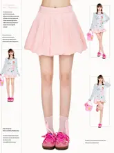 ミニスカート レディース プリーツ フリル ハイウエスト 着痩せ Aライン ふんわり 夏 カラフル「Rayohopp」