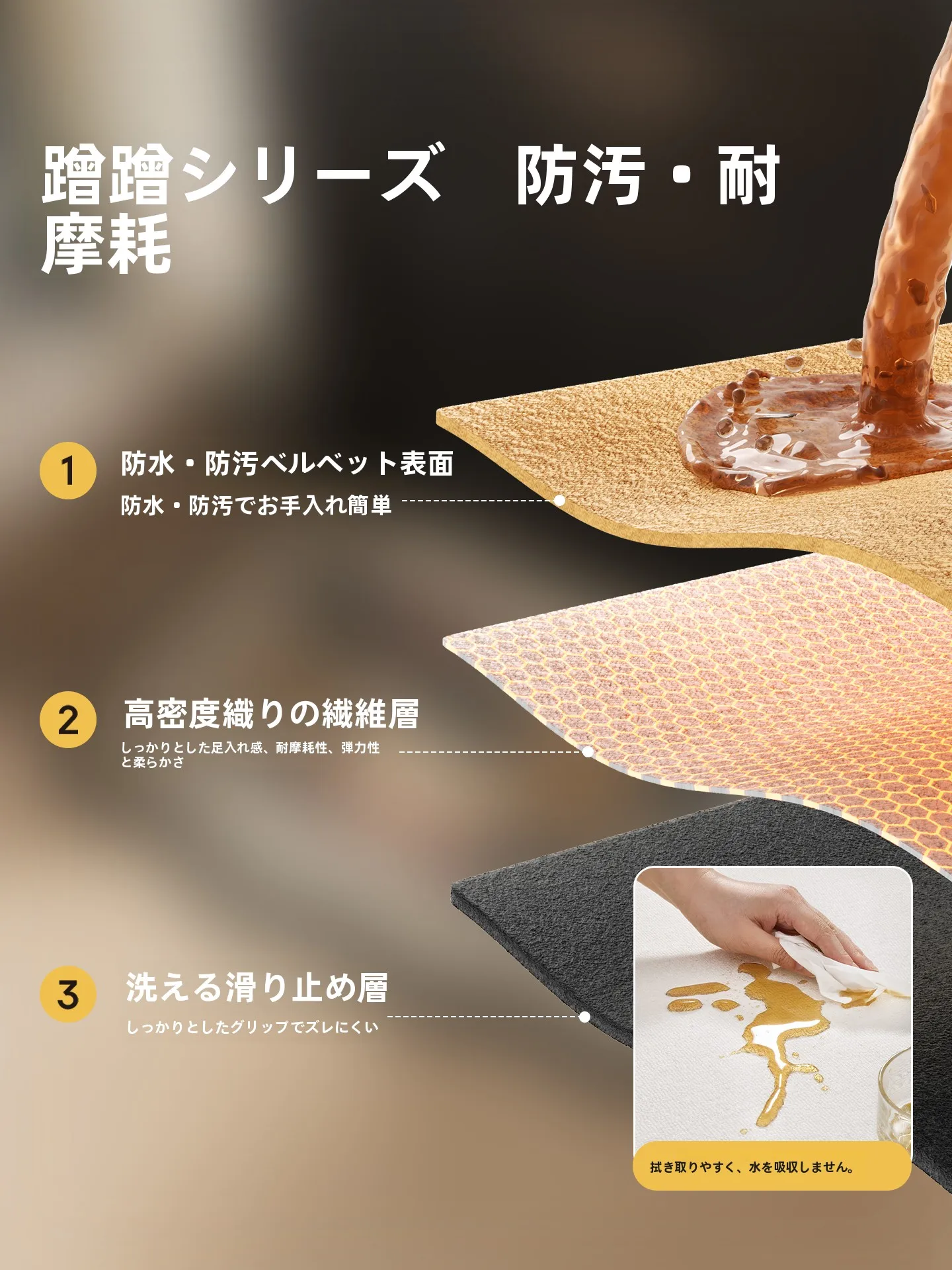 玄関用マット おしゃれな選定：慢说ブランドの軽やかで高級感のあるデザイン