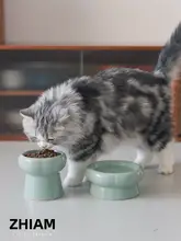 高脚陶器製ペットボウル【猫用・食器・水飲み・フードボウル】