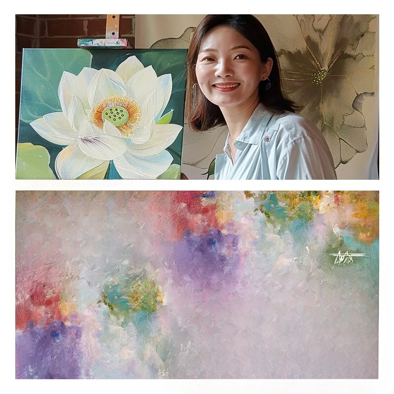 抽象な花影が 壁に舞う——手描き油絵アートを家に設置するなら、どう選ぶべきか？