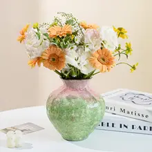 手描きの陶器製小花瓶【粉色・フラワーアレンジメント用・テーブル装飾】