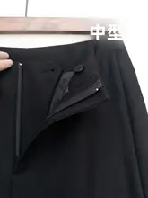 秋冬用ウールパンツ【ゆったりとした落ち感・女性用・ラフなデザイン・コーデュロイ風・九分丈】（セットアップ対応）