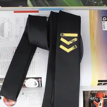 おしゃれな英伦風デザインの印刷黒ネクタイ【パーティー用・カジュアルフォーマル】