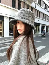 高級感ある韓国風ワッフルハット【顔が小さく見える・万能デザイン・女性用】