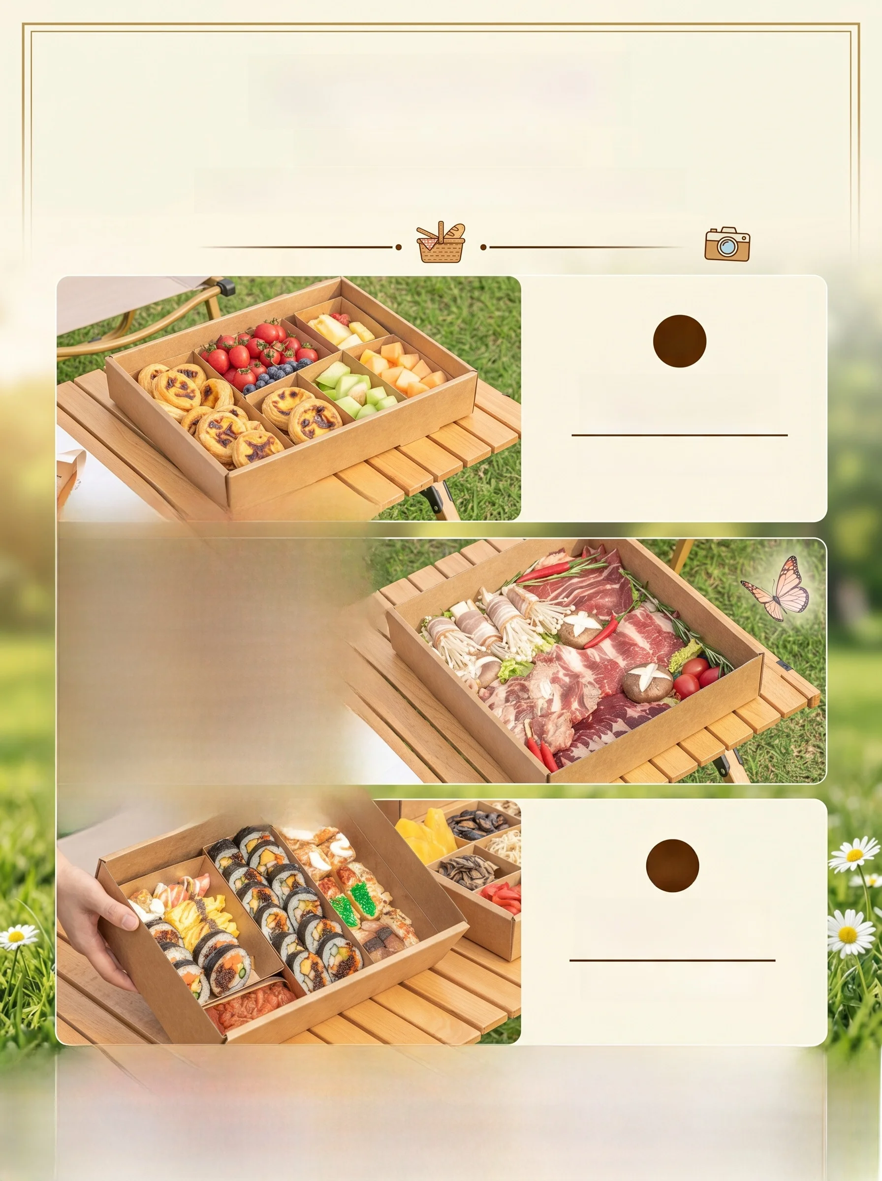 使い捨てピクニック材料の選定ガイド：牛皮紙製パッキングボックスの実用性とシーン別適用