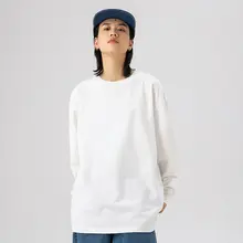 綿100%厚手長袖Tシャツ【ゆったり落ち感・アメリカンスタイル】