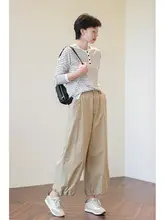 ウエスト調節可能なカキ色のワークパンツ【女性用・フィット・テーパードデザイン】（セットアップ対応）