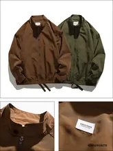 GoodNorth ヴィンテージ風 春秋用 ユニセックス ジップアップ ワークジャケット【無地・フィット】