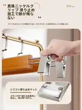 無痕タイプの木製パンツハンガー【家庭用・クローゼット収納・スカートクリップ付き】