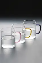 ガラスカップ お茶カップ 吸水カップ 家庭用 透明 蓋付き 緑茶 ビール