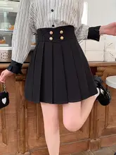 ハイウエスト プリーツスカート 女性の夏のスカート