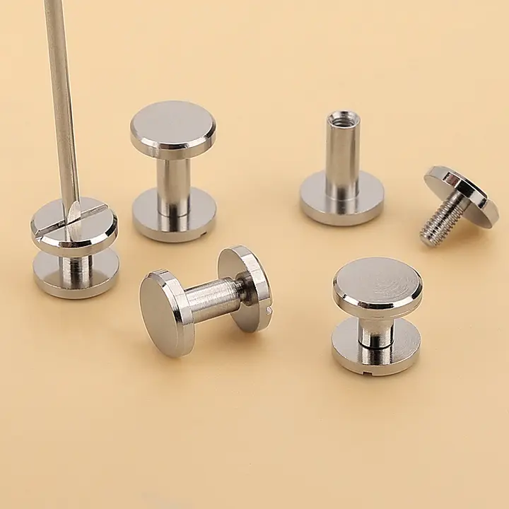 全銅製 二重仕様ベルト固定金具【スタッズ付き・皮革バッグ用】