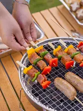 屋外用使い捨てバーベキューグリル【ポータブル・木炭使用・キャンプ用】（セットアップ対応）