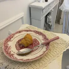 クリスマスイブシリーズ 英国風ビンテージ食器 陶製牛肉皿と朝食皿