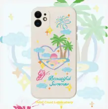 リゾート気分を楽しむ！ヤシの木デザインの液体シリコン製スマートフォンケース【iPhone・Android対応】