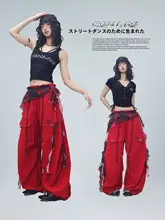 ダンス用通気性バナナ型ワークパンツ【速乾・ゆったり・ジャズスタイル】