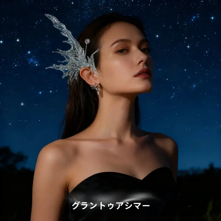 ユニークなデザインの抽象アートイヤリング【穴あけ不要・個性的・ファッション性】