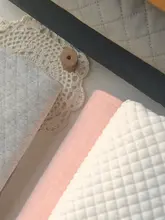 多彩なステッチ入りコットン生地【ファッションコート・シャツ・ロングスカート用・手作りDIY】