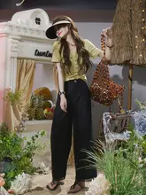 感あふれる九分丈ワイドパンツ【春夏用・あ ankle丈・ゆったりシルエット】