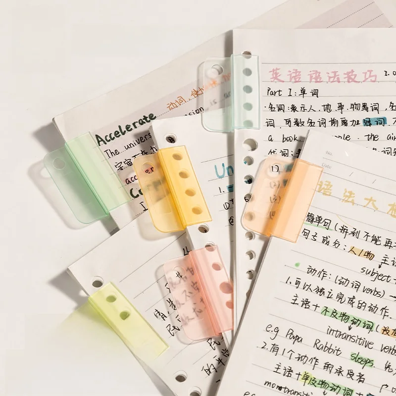 小学校書類整理のためのカラフルインデックスクリップ付きファイルフォルダー