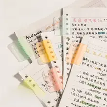 カラフルなインデックスクリップ付きファイルフォルダー【透明デザイン・学習用・ドキュメント整理に最適】（セットアップ対応）