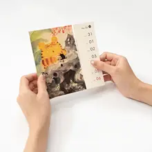 デザインカレンダー【黒色・オフィスデスク用・クリエイティブ】