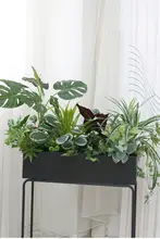 フェイク植物 フラワーボックス 屋外使用 緑化用 セット