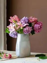 フラワーベース ハンドメイド ガラス 虹色グラデーション リビング ダイニング インテリア 水栽培 生け花 北欧風