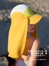 AQUAPLAY 日差しを防ぐ！ダイビング用キャップ【首元保護・アウトドア・ビーチ用】