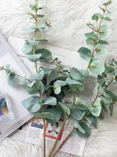 リアルなグリーン植物の枝 ユーカリ 客間に適した フラワーアレンジメント  用 道具 フェイクフラワー insスタイルに適した