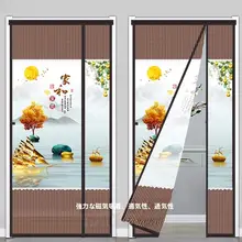 穴あけ不要の防犯用ドア用防虫ネット【通気性・マグネットカーテン】