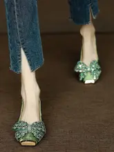 手作り本革フラットシューズ【バタフライリボン・ラメ・プレーン・女性用・快適】