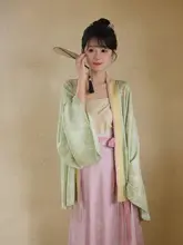 春夏用の褶みデザインの八破裙【漢服・秋木木デザイン】（セットアップ対応）