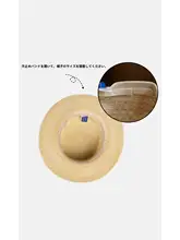 フレンチスタイル平頂帽【天然麦わら素材・極上の柔らかさ】